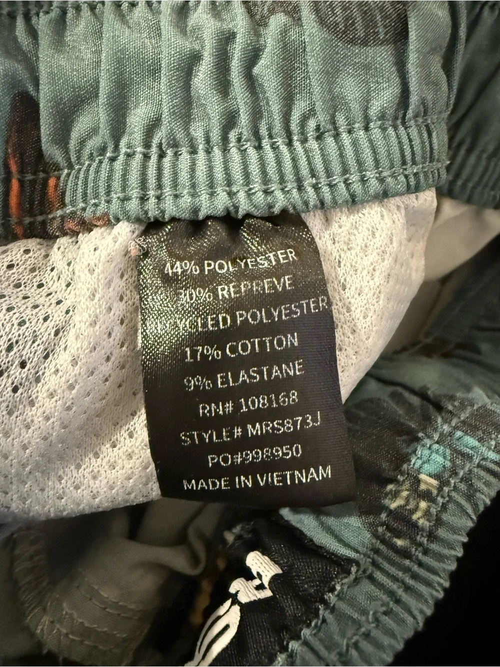 Men's H&M Teal Butterfly Print Swim Trunks Size Small‎